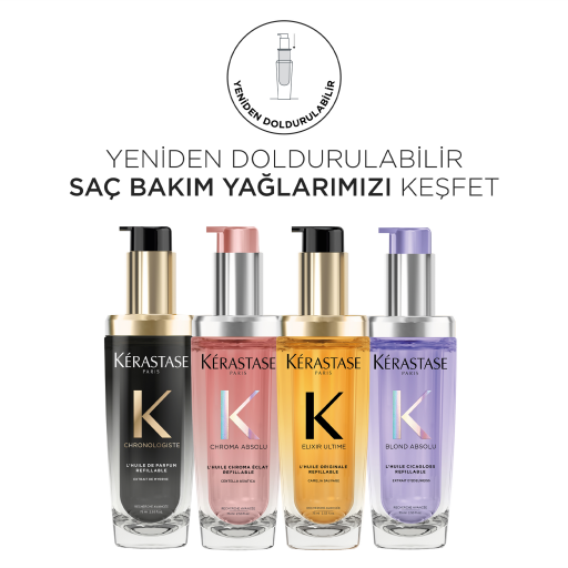 .Yeniden Doldurulabilir Saç Bakım Yağları