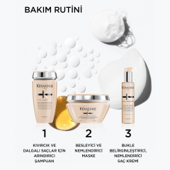 Bain Hydratation Douceur Kıvırcık Saçlar için Besleyici Saç Banyosu
