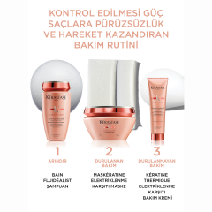 Keratine Thermique Elektiriklenme Karşıtı Şekillendirici Durulanmayan Saç Bakım Kremi